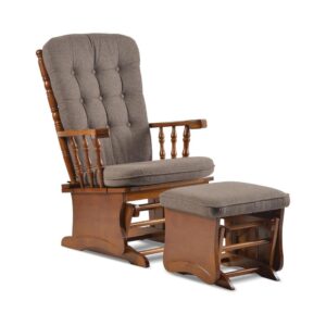 Anti-Pinch Solid Wood Glider Chair