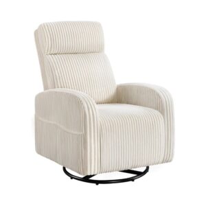Corduroy Glider Chair for Living Room