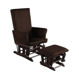 Wood Glider Chair with Padded Armrests